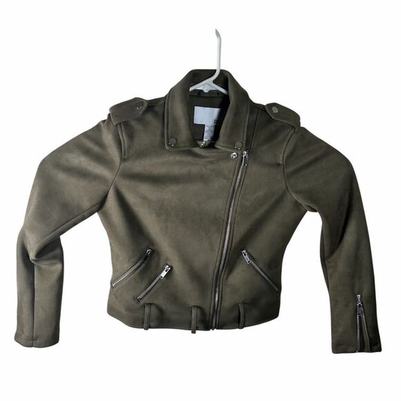Bar III Jackets & Blazers - Bar III Olive Green Biker Jacket